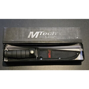 MTech USA MT‑575 10.5″ Fixed Blade Knife Full Tang, 440 Stainless, Nylon Sheath